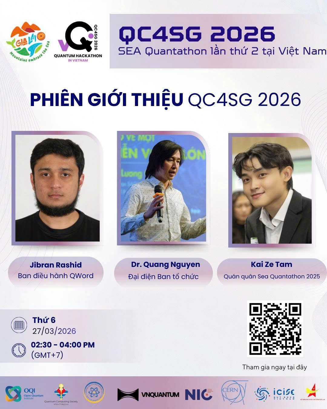Poster Phiên giới thiệu trực tuyến Cuộc thi Hackathon quốc tế QC4SG 2026